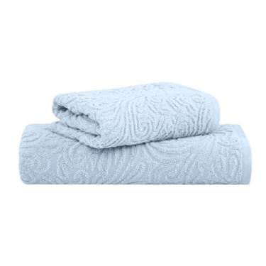 Imagem de Buddemeyer, Kit Jogo de Toalhas Buddemeyer 2 Peças Banho e Rosto Liz 100% Algodão Extra Soft Cor:Azul 1245
