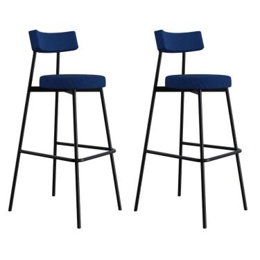 Imagem de Banqueta Alta Stout Ae: 100 / Aa: 75cm C/02 Un. Bqst7510.2 Azul Jeans City Azul Jeans City