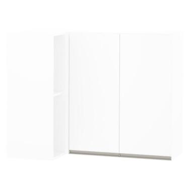Imagem de Armário Canto Reto Conjugado 2 Portas C/Nicho Lateral Branco