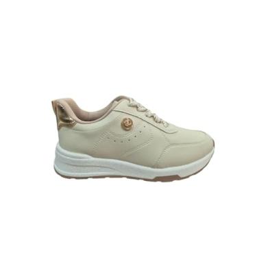 Imagem de DAKOTA, TÊNIS FEMININO DAKOTA D0715 CENTURY CASUAL LEVE BAIXO Cor:Cream/Namaste/Champagne;Tamanho:36