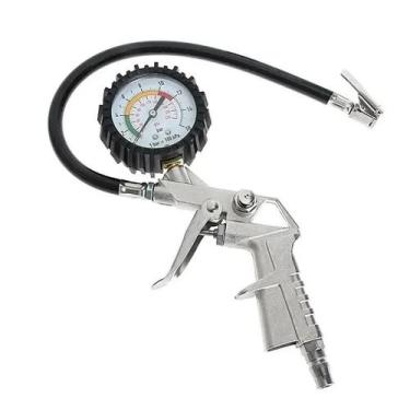 Imagem de Medidor De Pressão De Pneus Multifuncional 220PSI Para Carros E Motoci
