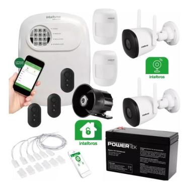 Imagem de Sistema De Segurança Alarme E 2câmera Externa Wifi Intelbras