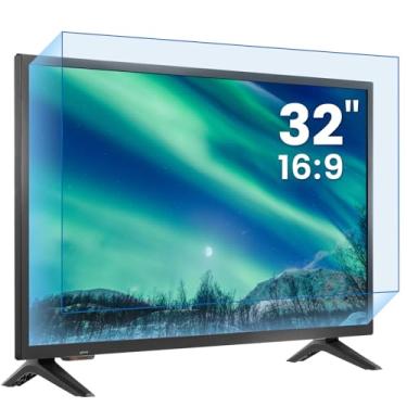 Imagem de F FORITO Protetor de tela de TV fosco antiluz azul de 32 polegadas 16:9, protetor de tela antirreflexo compatível com LED de 32 polegadas, LCD, OLED e QLED 4K HDTV