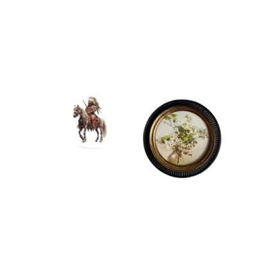 Imagem de Vaveren Centro de Mesa em Acrílico com Ornamento de Cavaleiro, Porta-retratos Estilo Europeu, Moldura Decorativa Antiga em Resina com, para Pendurar Na