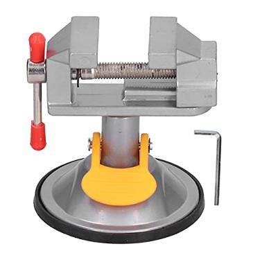 Imagem de Ventosa Mini Torno 45# Aço Pesado Rotação de 360 ​​Graus Força de Fixação Ajustável Torno de Mesa para Mesa de Vidro Polimento de Metal Moagem Perfuração Corte