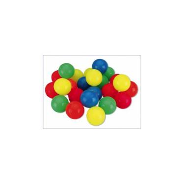 Imagem de Pacote de bolas de sinuca de plástico de 100 cores variadas de 5,5 cm 