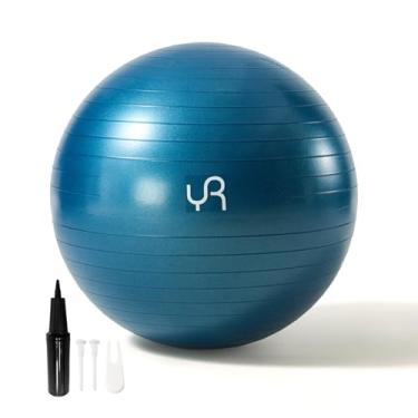 Imagem de RYTMAT Bola de exercícios para exercícios, anti-explosão e antiderrapante para academia, fitness e fisioterapia (azul escuro)
