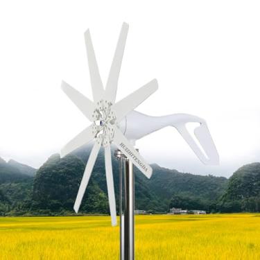 Imagem de HUIZHITENGDA Kit de Turbina Eólica de Levitação Magnética Doméstica de 10000W sem Ruído com 8 Hélices, Turbina Eólica Vertical 12V-220V com Controlador para Casa e Iluminação de Jardim,220v
