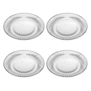 Imagem de Conjunto de 4 Pratos de Sobremesa Imperatriz de Cristal 20cm - Wolff
