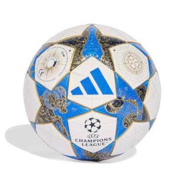 Imagem de adidas Mini bola de futebol unissex para adultos da UEFA Champions League, branca/azul escuro/pantone/dourado metálico, 1