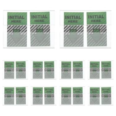 Imagem de PATIKIL 500 peças Sign Here Tabs, Sign Here Post Flags Stickers Adhesive Arrow Labels Message Date Signature for Documents Office Supplies Notebook Notes, Green Twill