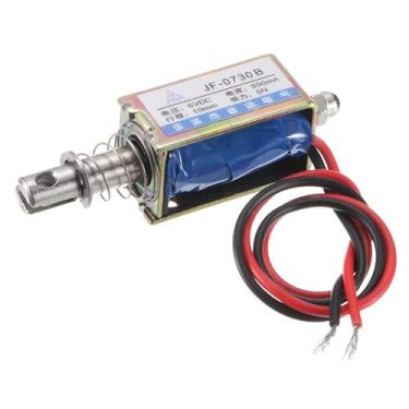 Imagem de Generic Solenoide DC 6V 0,3A Eletroímã Push Pull Tipo 5N 10 mm Actuador Solenoide Curso Quadro Aberto Movimento Linear JF-0730B Solenoide Ímã