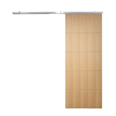 Imagem de Porta De Correr P- Verniz Frisada Kit Alumínio F03 - 210x80