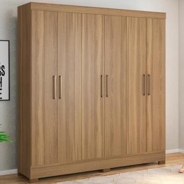 Imagem de Guarda Roupa Casal 06 Portas Pratico Amendola Touch