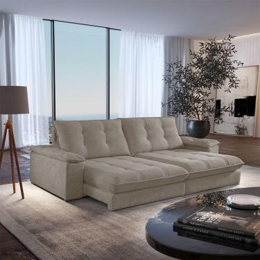 Imagem de Sofá Dublin 02 Módulos De 120cm Br25cm Meu Sofá Online B002 Veludo Capuccino