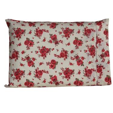 Imagem de Fronha Avulsa 70cm X 50cm 1 Peça Esmeralda 100% Algodão Percal 150 Fios Cor:vermelho