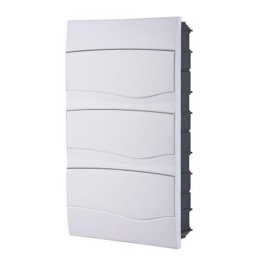 Imagem de Quadro De Distribuição De Embutir 36 Din Ou 24 Nema Tramontina Com Porta Branca Tramontina