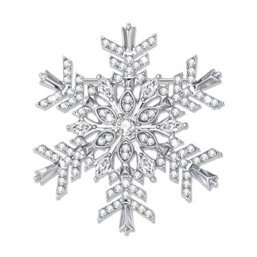 Imagem de YAHPERN Broche de Natal para mulheres, arco de árvore de Natal, floco de neve, rena, broches de alegria, acessórios de joias de Natal, roupas de férias de inverno, lembrancinhas de festa, presentes