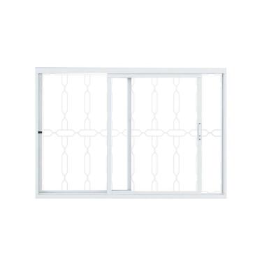 Imagem de Janela Correr Vitralfer 120x100 - 2 Folhas - 1 Fixa C-grade - Branca