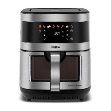 Imagem de Air Fryer Philco 9L Visor Glass Painel Digital PAF90C 110V, Preto e In