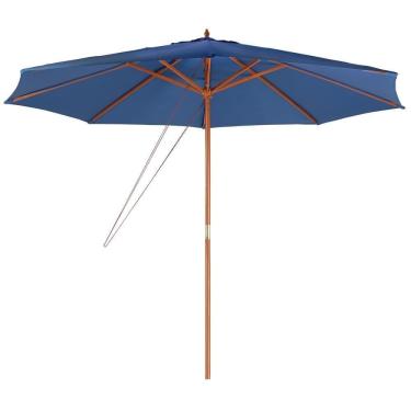 Imagem de Ombrelone Em Madeira Jardim Piscina Praia 3m Mor Cor:azul Azul