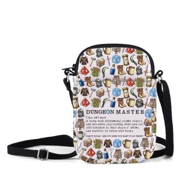 Imagem de MNIGIU D Master Definition Bolsa tiracolo Dragon Master Gift Dragon Dice D20 Bolsa de ombro RPG Player Merch Dungeon Lover Gift, Dragon Maste