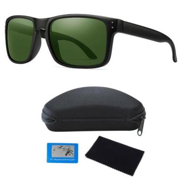 Imagem de Óculos De Sol Esportivo Polarizado UV400 Masculino Feminino Verde Escu