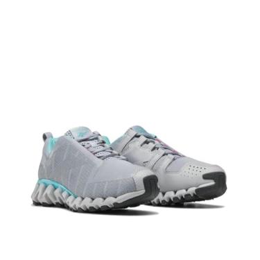 Imagem de Reebok Tênis de corrida feminino ZigWild Tr 6 Trail, Cinza puro/azul-petróleo clássico, 7.5
