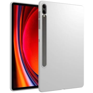 Imagem de WOGROO Capa para Samsung Galaxy Tab S9+ Plus/Tab S9 FE+ 2023, capa protetora de TPU macio com design fino para tablet Galaxy Tab S9 Plus/S9 FE Plus de 12,4 polegadas, cinza
