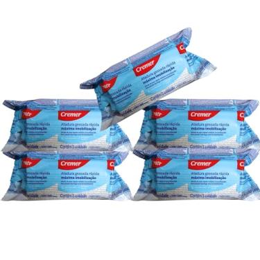 Imagem de Atadura Gessada 10cm x 3m Gesso Ortopédico 5 unidades