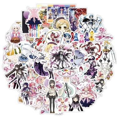 Imagem de Pacote de 50 peças de adesivos Puella Magi Madoka Magicas Anime