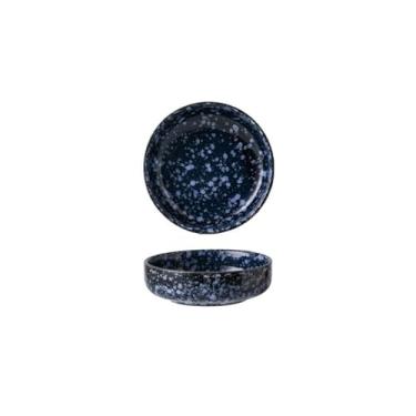 Imagem de prato de lanche Pratos de cerâmica multifuncionais para molhos, tigelas pequenas porcelana para acompanhamento soja tigela de sopa(Dark blue)