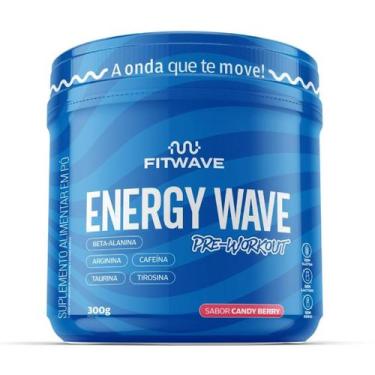 Imagem de Pré-Treino Energy Wave Pré Workout (300g) FitWave - Suplemento de Ener
