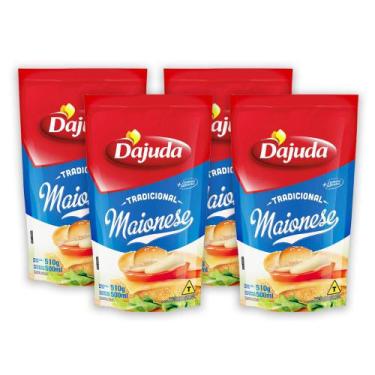 Imagem de 4Un Maionese DAjuda 510G Para Hamburguer Hot Dog Lanches Petiscos Past