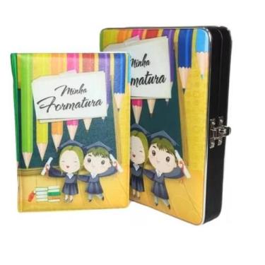 Imagem de Álbum Maleta Formatura Infantil Unissex Para 40 Fotos 15x21 - Pink Day