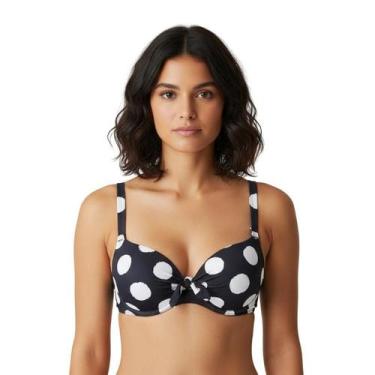 Imagem de Top Bojo Reforçado Sustentação Alça Ajustável Push Up Biquíni Moda Pra