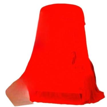 Imagem de Mosquiteiro de Teto Casal com Babados Bordados, Mosquiteiro para Cama Box Queen, Proteção Contra Mosquitos e Insetos(vermelho)