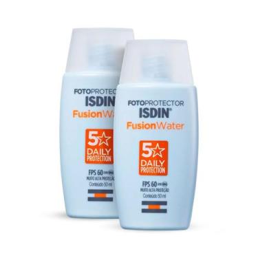 Imagem de Kit 2 Protetor Facial Isdin Fusion Water Sem Cor 50ml Cada