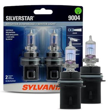 Imagem de SYLVANIA 9004 SilverStar Lâmpada de farol de halogênio de alto desempenho, (contém 2 lâmpadas), branca (9004ST.BP2)