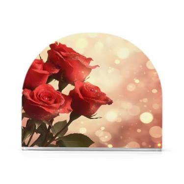 Imagem de xigua Porta-guardanapos rosa vermelha do dia dos namorados para mesas – Porta-guardanapos para cozinha, porta-guardanapos de mesa, porta-guardanapos de coquetel, porta-guardanapos de papel368