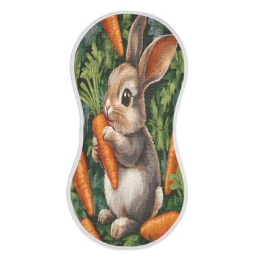 Imagem de xigua Conjunto de 4 panos de musselina de coelho fofo para arroto, super macios e absorventes, roupas de arroto de algodão, presente de chá para recém-nascidos, bebês meninas e meninos