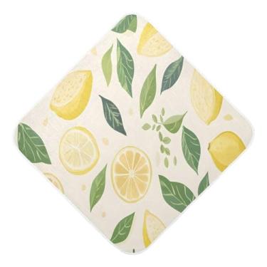 Imagem de Toalhas de bebê com capuz ultra macias e absorventes toalhas de banho de algodão musselina limão para recém-nascidos e bebês 89 x 89 cm