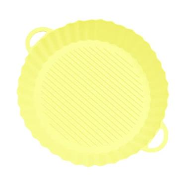 Imagem de ULTECHNOVO Forro de cesta de silicone Air Fryer Tapete de cozinha reutilizável resistente ao calor para fritadeira a ar 25,4 cm assadeira de silicone antiaderente para fritar e assar