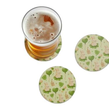 Imagem de Porta Copos Personalizados Cute Bunnies 10 unidades para Festa de Bebê - Tamanho 10x10 cm