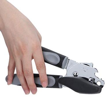 Imagem de Abridor de latas manual, abridor de latas antiderrapante, botão giratório grande, multifuncional, resistente, segurança alimentar