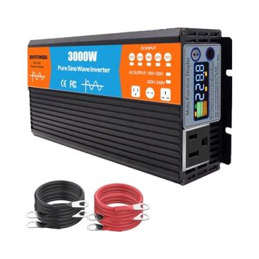 Imagem de Inversor de onda senoidal pura de 3000 watts, 12V/24V/48V/60V/72V CC para 110V/220V CA, para veículos recreativos, caminhões, sistemas solares, residências,60V to 110V