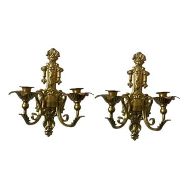 Imagem de IEUDNS Conjunto de 2 Castiçais de Parede para Velas, Ideal para Festas, Casamentos, Salas de Jantar e Casa. Versátil para Lareira ou Mesa, Ouro