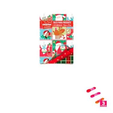 Imagem de Kit Saco Metalizado 35x54 cm com 50 Unidades e Fita Cetim 22mm x 10 Metros