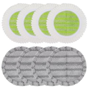 Imagem de Almofadas de esfregão giratórias elétricas de 16 cm compatíveis com esfregão giratório elétrico Corldess da Vmai Alfabot Qimedo Idoo Eous Bi-ssell, refil de microfibra para limpeza de piso (pacote com