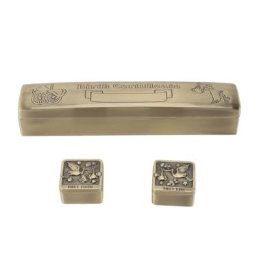 Imagem de Tubo de certificado SIWOTED com 2 pequenas caixas de armazenamento, liga de zinco, decorativo, vintage, requintado, suporte de rolagem, tubo de diploma